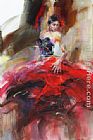 Anna Razumovskaya Scarlet Salsa painting